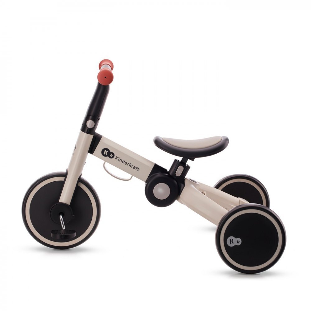 KINDERKRAFT Tricicleta pentru copii 4trike Silver Grey transformabila cu cadru de aluminiu pliabila roti din spuma Eva 3 functii greutate redusa doar 35 kg de la 12 luni