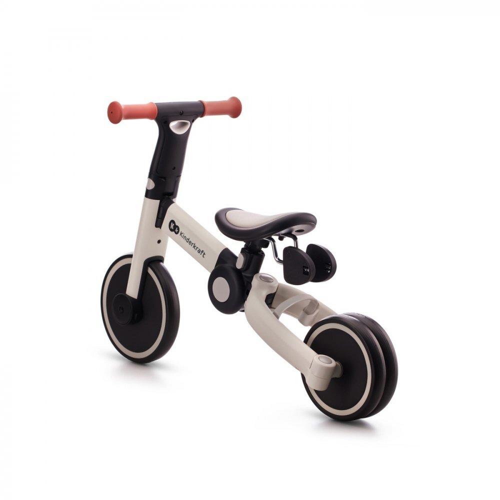 KINDERKRAFT Tricicleta pentru copii 4trike Silver Grey transformabila cu cadru de aluminiu pliabila roti din spuma Eva 3 functii greutate redusa doar 35 kg de la 12 luni