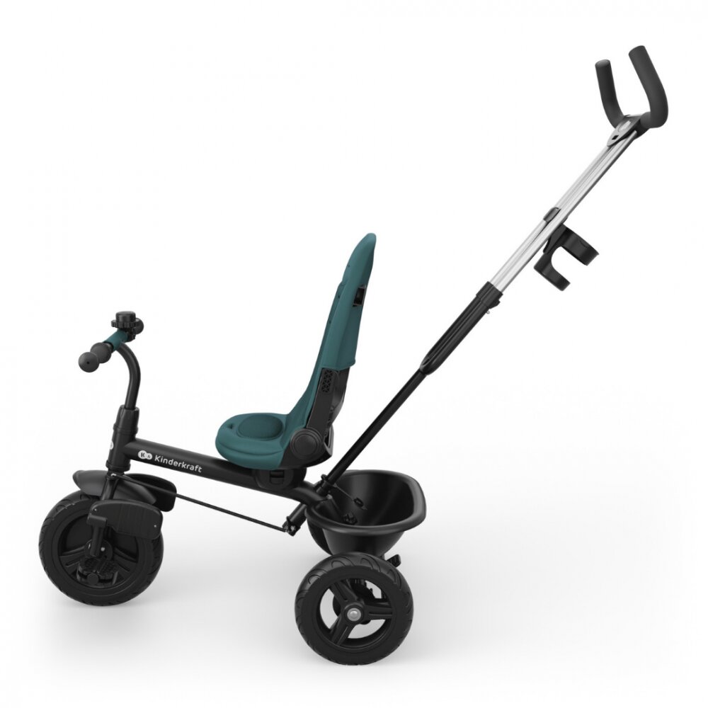 KINDERKRAFT Tricicleta pentru copii Aston 2 Plus Green rotatie 360 maner reglabil greutate admisa 25 kg