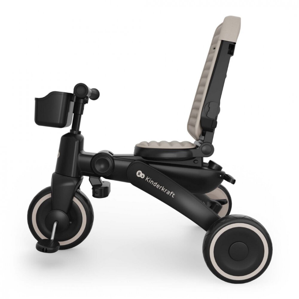 KINDERKRAFT Tricicleta pentru copii Jazz 3 Bej pliabila scaun rotativ spatar reglabil maner ajustabil