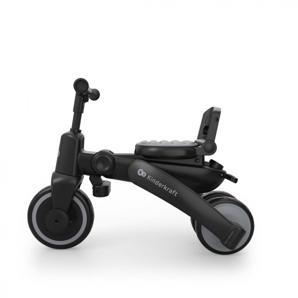 KINDERKRAFT Tricicleta pentru copii Jazz 3 Gri pliabila scaun rotativ spatar reglabil maner ajustabil