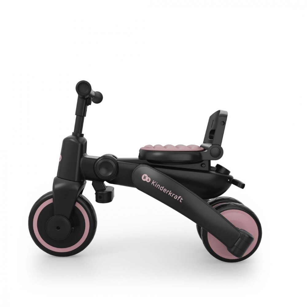 KINDERKRAFT Tricicleta pentru copii Jazz 3 Roz pliabila scaun rotativ spatar reglabil maner ajustabil