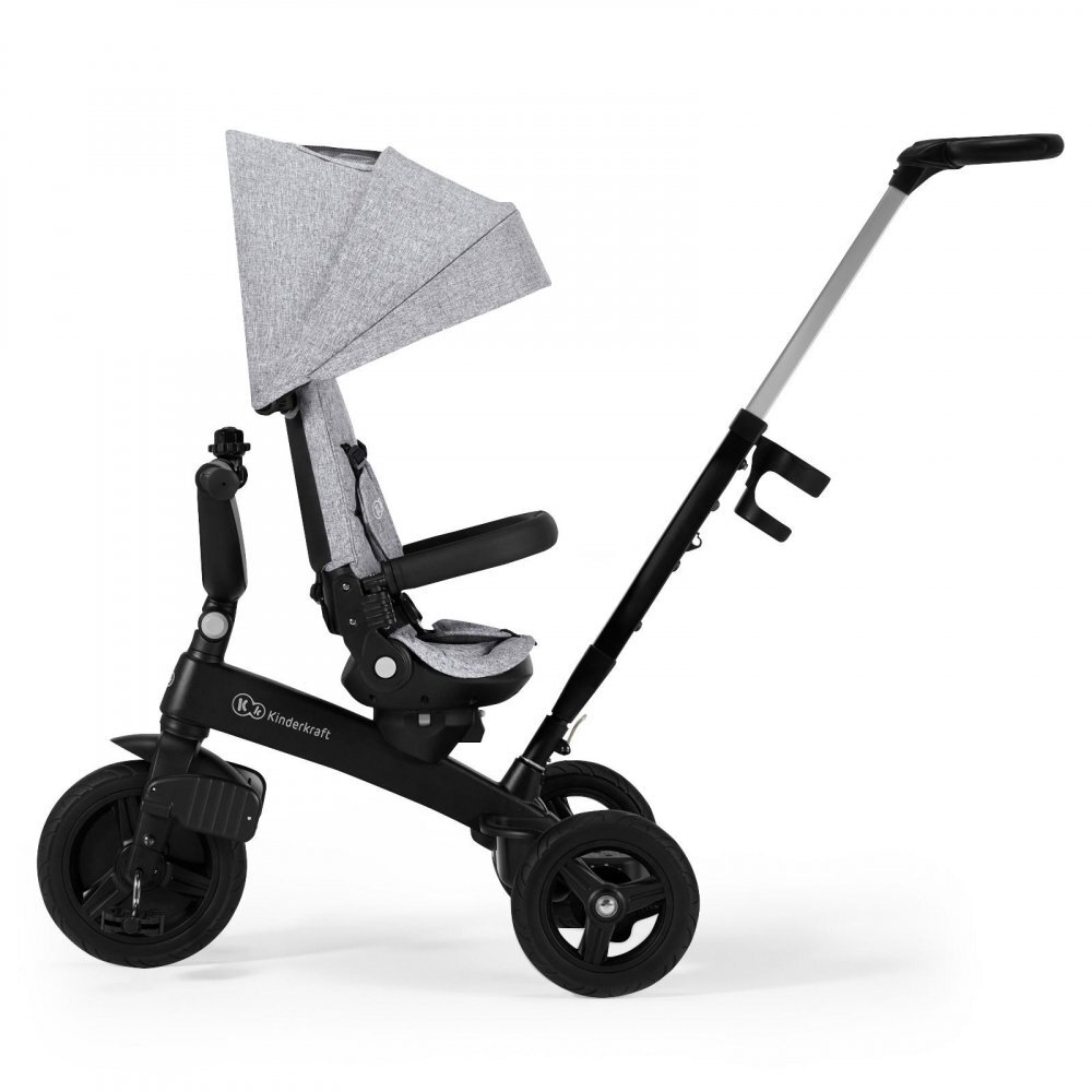KINDERKRAFT Tricicleta pentru copii Twipper 5 in 1 cu scaun rotativ cadru din aliaj de magneziu spatar reglabil suport picioare maner telescopic accesorii