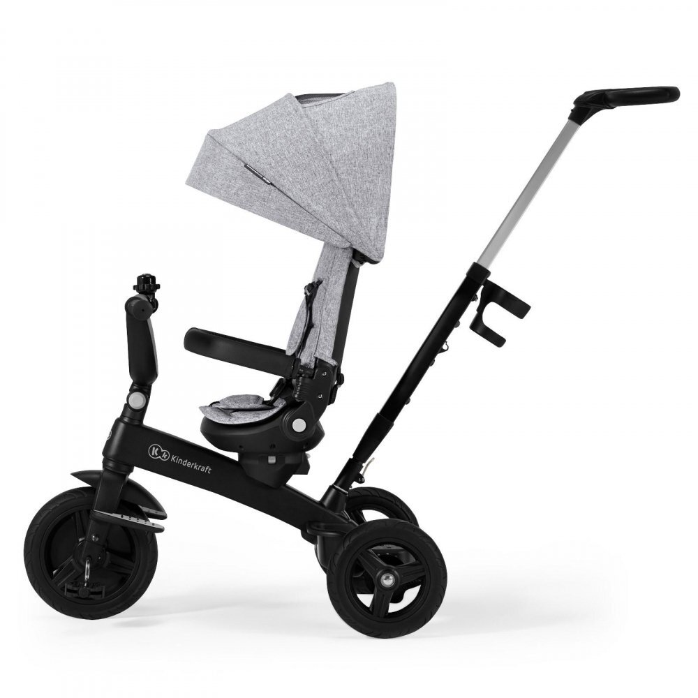 KINDERKRAFT Tricicleta pentru copii Twipper 5 in 1 cu scaun rotativ cadru din aliaj de magneziu spatar reglabil suport picioare maner telescopic accesorii