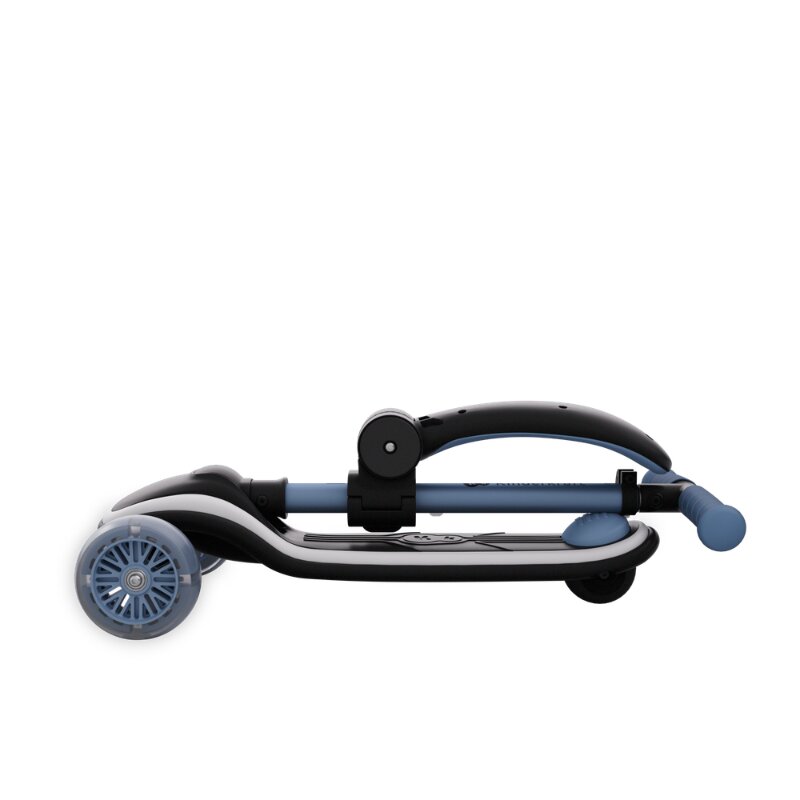 KINDERKRAFT Trotineta pentru copii Raket Up Blue pliabila reglabila cu lumini Led si scaunel