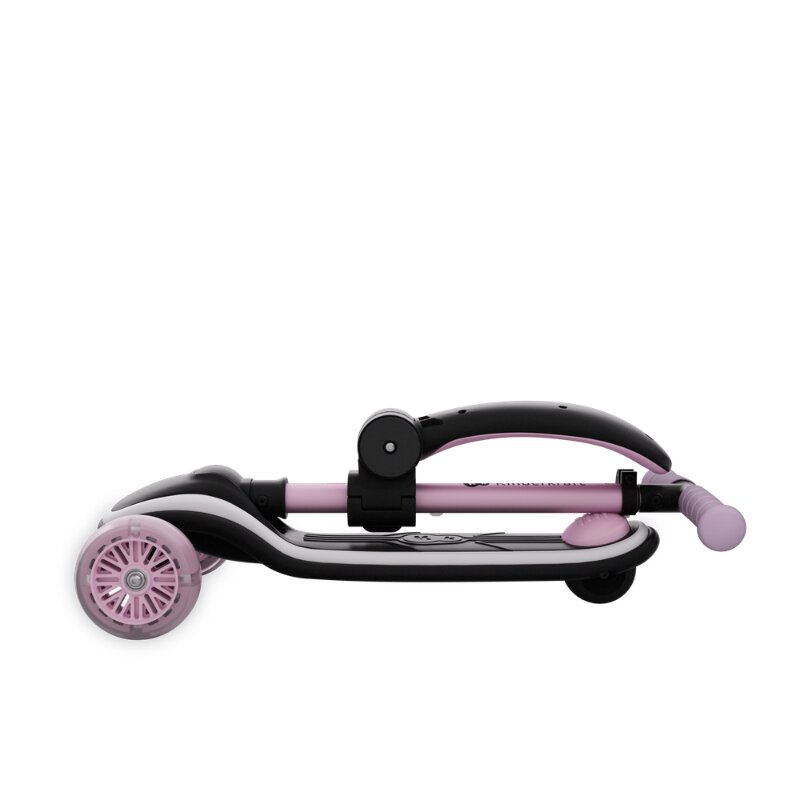 KINDERKRAFT Trotineta pentru copii Raket Up Pink pliabila reglabila cu lumini Led si scaunel
