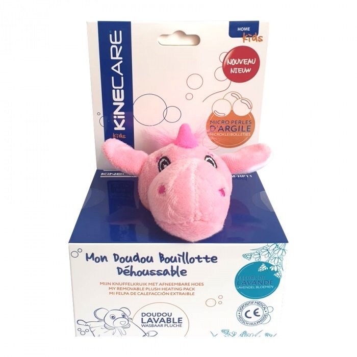 Kinecare Jucarie termica de plus Unicorn 15x15 cm roz