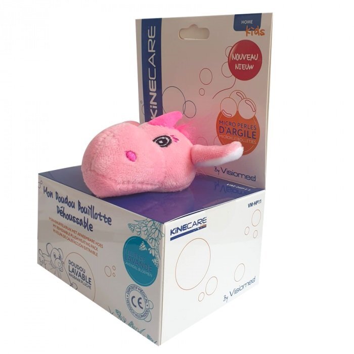 Kinecare Jucarie termica de plus Unicorn 15x15 cm roz