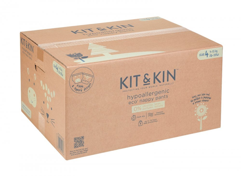 Kit and Kin Scutece chilotel Hipoalergenice Eco KitKin Pull Up Maxi 132 buc Marimea 4