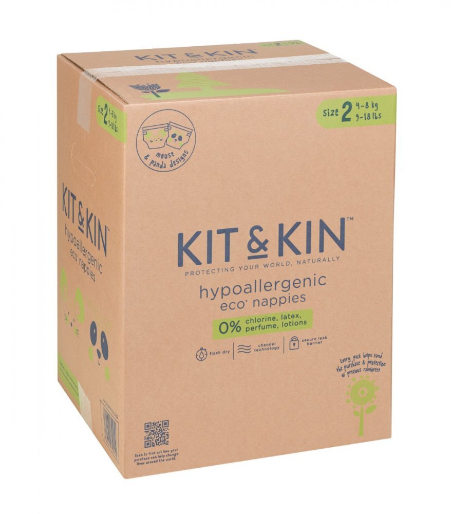 Kit and Kin Scutece Hipoalergenice Eco KitKin 152 buc Marimea 2