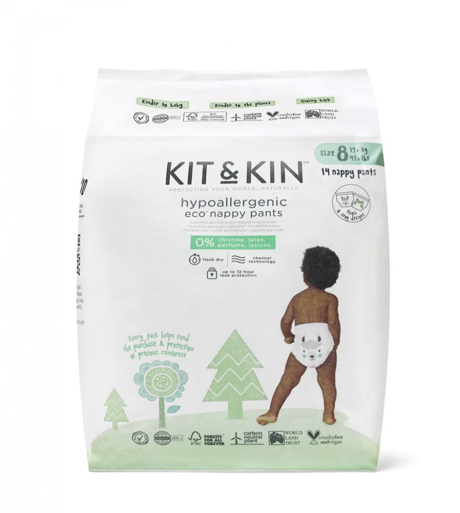 Kit and Kin Scutece Hipoalergenice Eco KitKin Chilotel YP2 14 buc Marimea 8