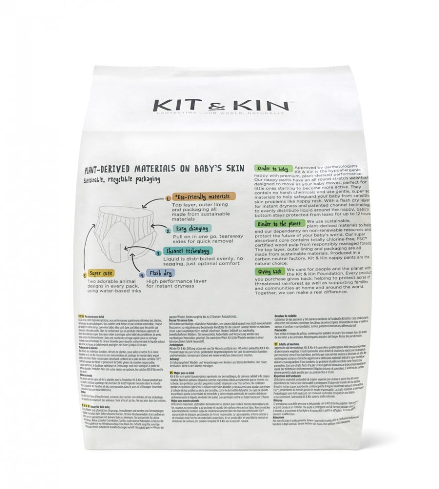 Kit and Kin Scutece Hipoalergenice Eco KitKin Chilotel YP2 84 buc Marimea 8