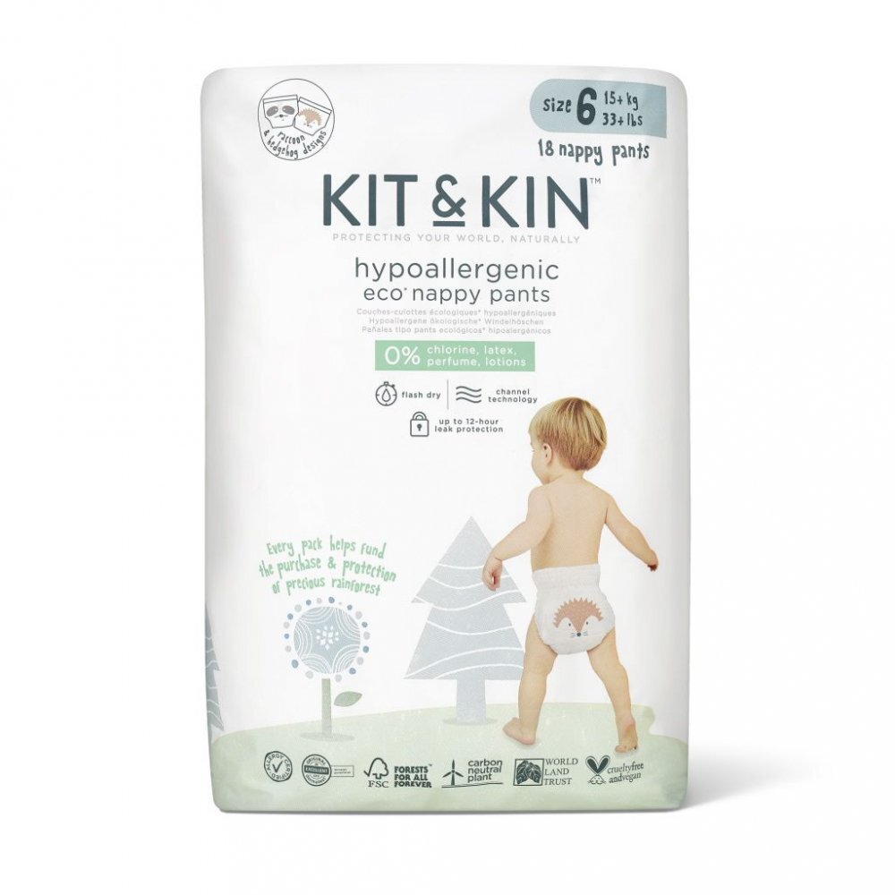 Kit and Kin Scutece Hipoalergenice Eco KitKin Pull Up 108 buc Marimea 6