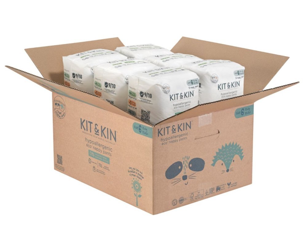 Kit and Kin Scutece Hipoalergenice Eco KitKin Pull Up 108 buc Marimea 6