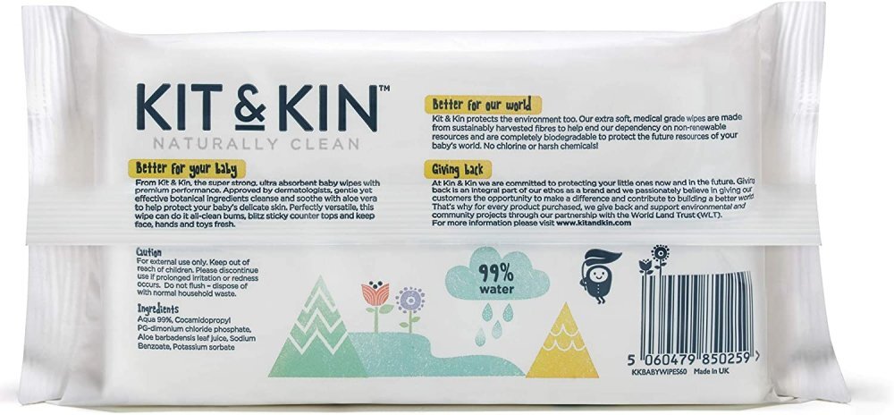 Kit and Kin Servetele umede biodegradabile KitKin