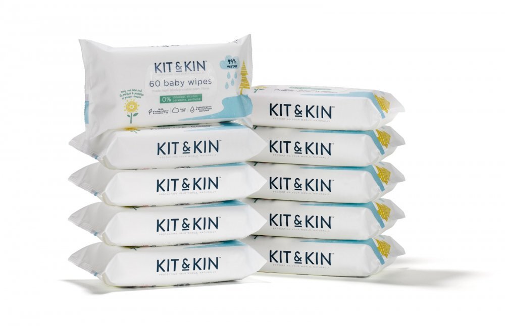 Kit and Kin Servetele Umede Biodegradabile KitKin 10x60 buc