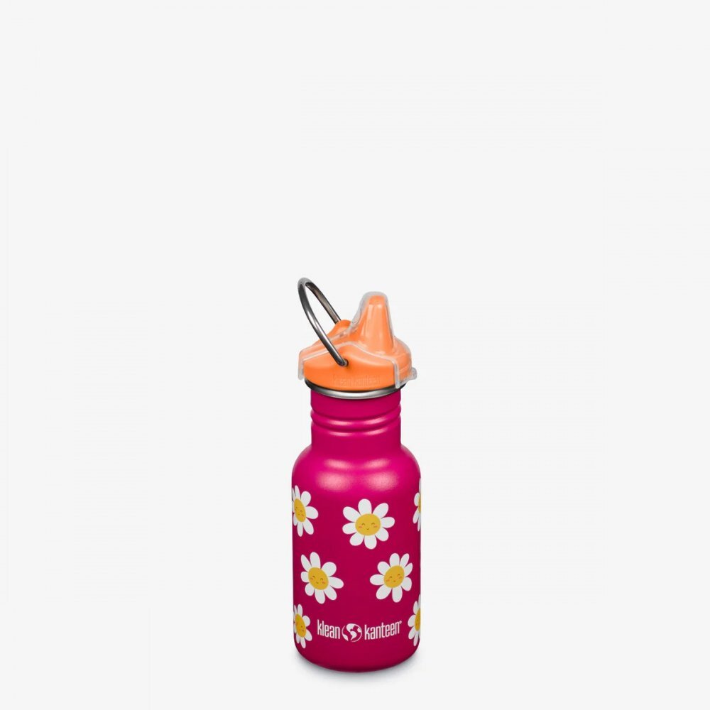 Klean Kanteen Sticla din otel pentru copii Kid Classic Narrow 355 ml cu capac sippy Happy Flowers