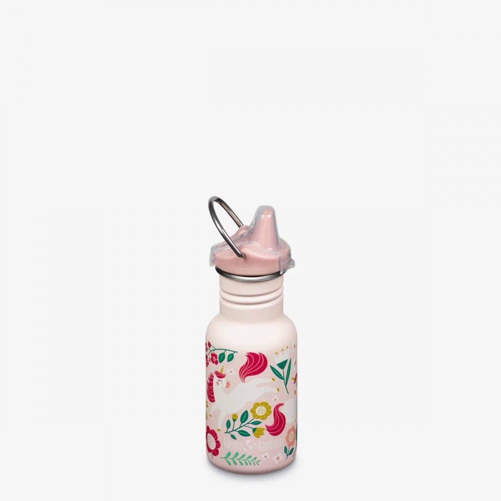 Klean Kanteen Sticla din otel pentru copii Kid Classic Narrow 355 ml cu capac sippy Leaping Unicorns