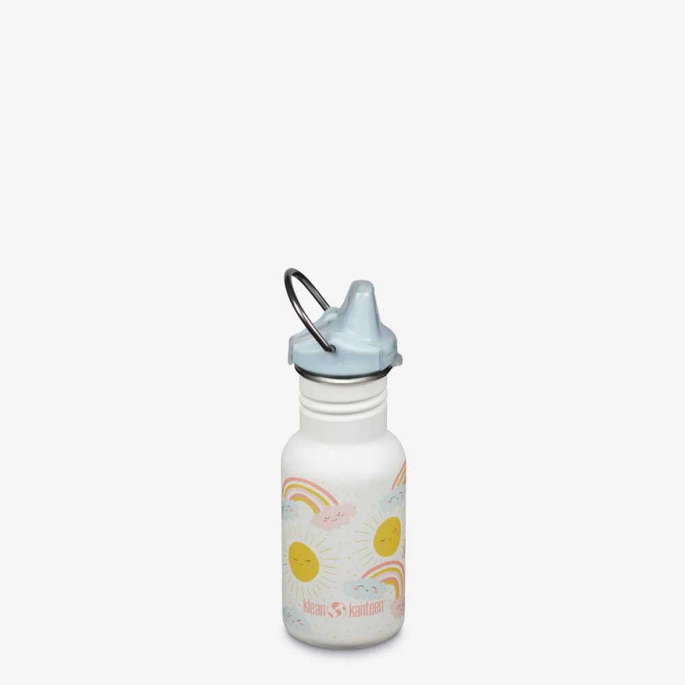 Klean Kanteen Sticla din otel pentru copii Kid Classic Narrow 355 ml cu capac sippy Rainbow