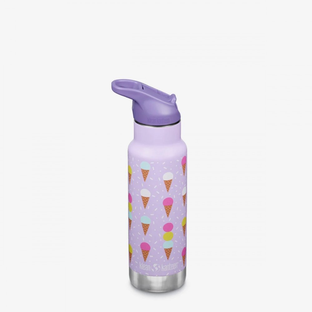 Klean Kanteen Termos din otel pentru copii Insulated Kid Classic Narrow 355 ml cu capac sport flip Ice Cream
