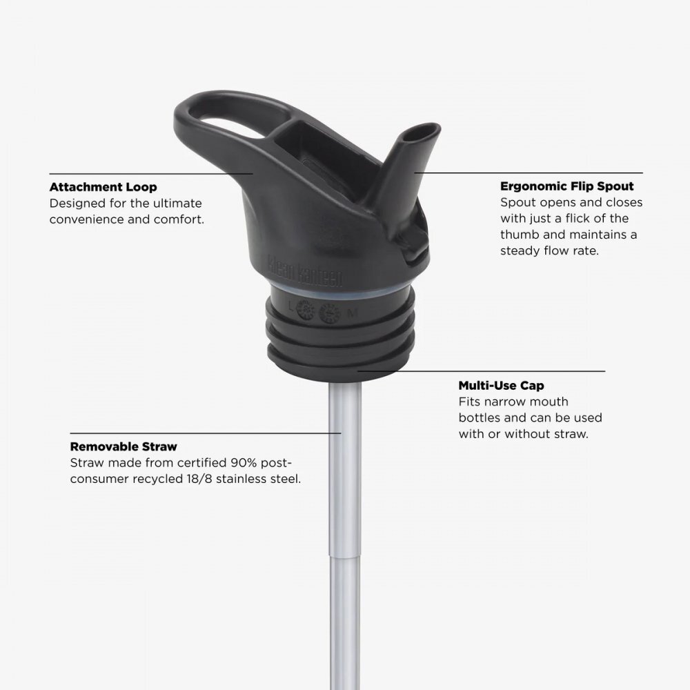 Klean Kanteen Termos din otel pentru copii Insulated Kid Classic Narrow 355 ml cu capac sport flip Mountain Space
