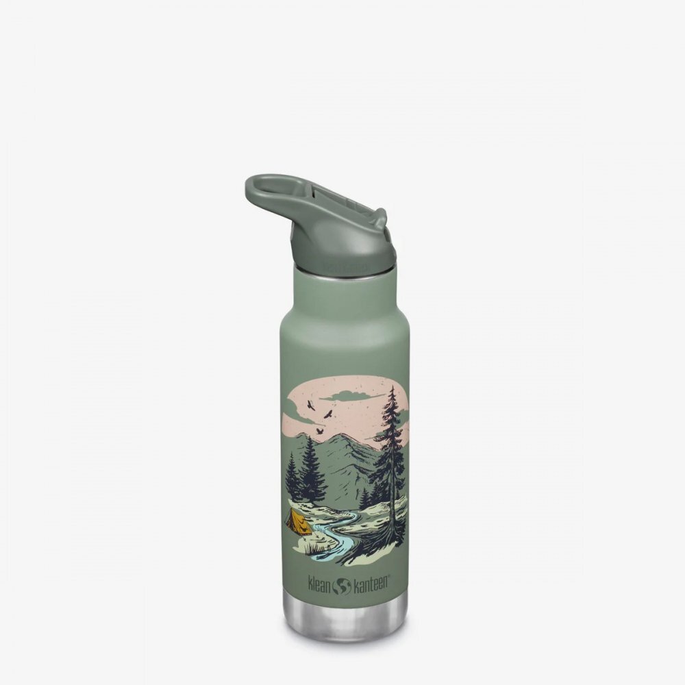 Klean Kanteen Termos din otel pentru copii Insulated Kid Classic Narrow 355 ml cu capac sport flip Mountain Space