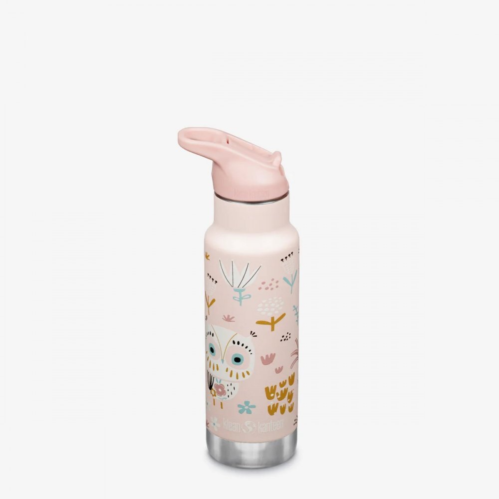 Klean Kanteen Termos din otel pentru copii Insulated Kid Classic Narrow 355 ml cu capac sport flip Owlet