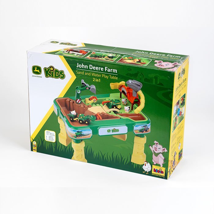 KLEIN Masuta de joaca cu apa si nisip 2 in 1 Ferma John Deere