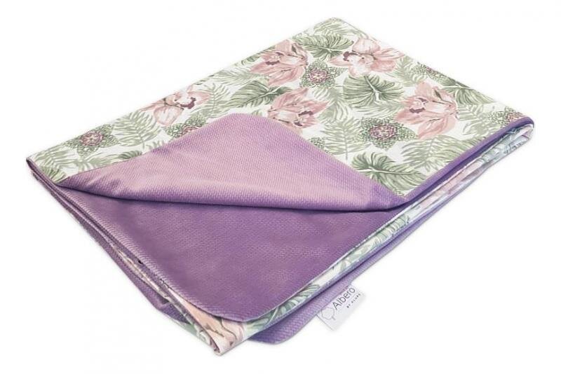 Klups Patura pentru copii Velvet Kids Summer Pink Flowers G013