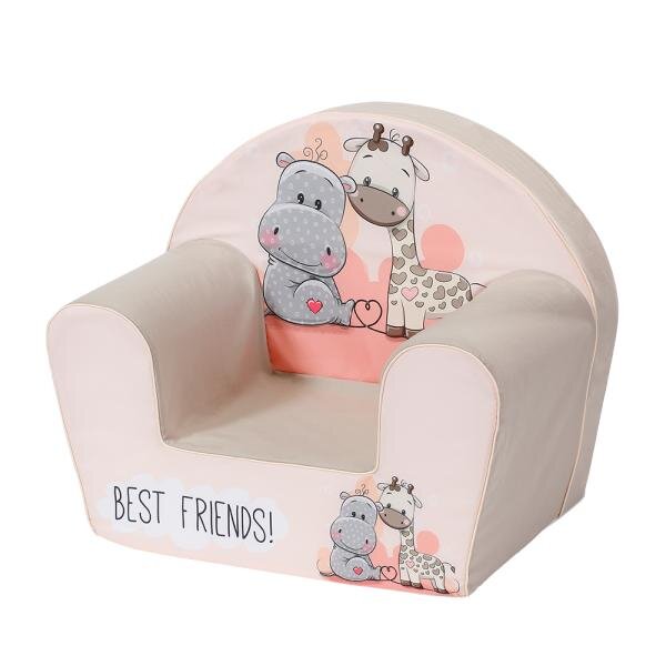 KNORR TOYS Fotoliu pentru copii Best Friends umplutura din spuma moale husa bumbac 100 detasabila si lavabila 51 x 34 x 42 cm 9 luni+
