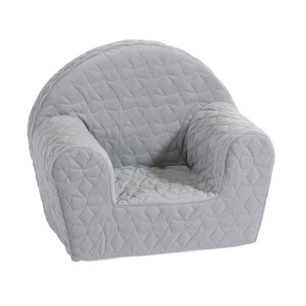 KNORR TOYS Fotoliu pentru copii Cosy Geo Grey matlasat umplutura din spuma moale husa bumbac 100 detasabila si lavabila 51 x 34 x 42 cm 9 luni+