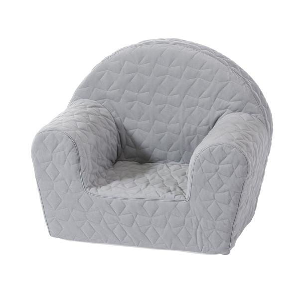 KNORR TOYS Fotoliu pentru copii Cosy Geo Grey matlasat umplutura din spuma moale husa bumbac 100 detasabila si lavabila 51 x 34 x 42 cm 9 luni+