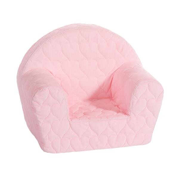 KNORR TOYS Fotoliu pentru copii Cosy Heart Rose matlasat umplutura din spuma moale husa bumbac 100 detasabila si lavabila 51 x 34 x 42 cm 9 luni+