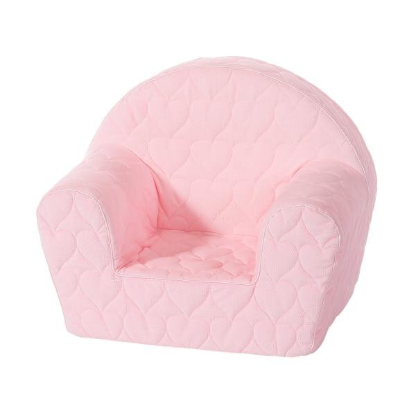 KNORR TOYS Fotoliu pentru copii Cosy Heart Rose matlasat umplutura din spuma moale husa bumbac 100 detasabila si lavabila 51 x 34 x 42 cm 9 luni+