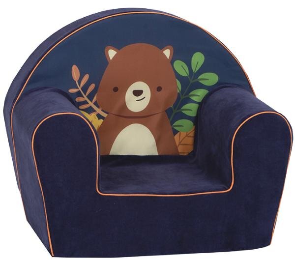 KNORR TOYS Fotoliu pentru copii Happy Bear umplutura din spuma moale husa bumbac 100 detasabila si lavabila 51 x 34 x 42 cm 9 luni+
