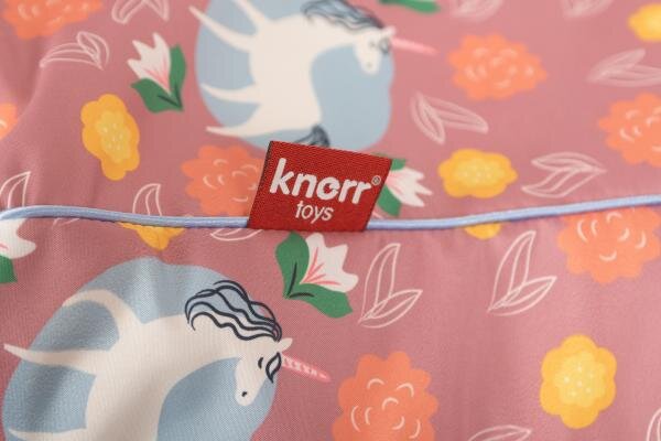 KNORR TOYS Fotoliu pentru copii Unicorn Roz umplutura bilute din polistiren husa din bumbac detasabila si lavabila 40 x 50 x 43 cm 18 luni+