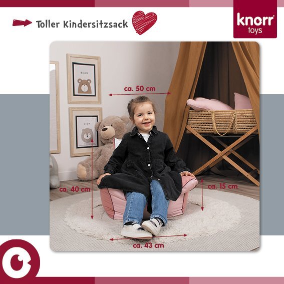 KNORR TOYS Fotoliu pentru copii Unicorn Roz umplutura bilute din polistiren husa din bumbac detasabila si lavabila 40 x 50 x 43 cm 18 luni+