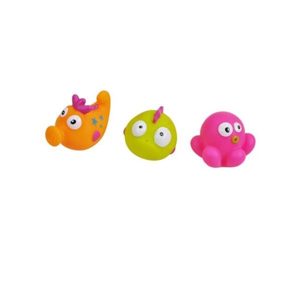 KNORR TOYS Set de baie 4 piese include covoras de baie din PVC 69x39 cm si 3 jucarii lumea subacvatica 6 luni+