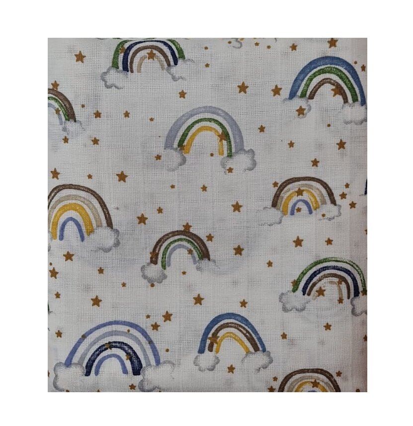 Kreis Design Set 2 cearceafuri din muselina 120x160 cm curcubeu