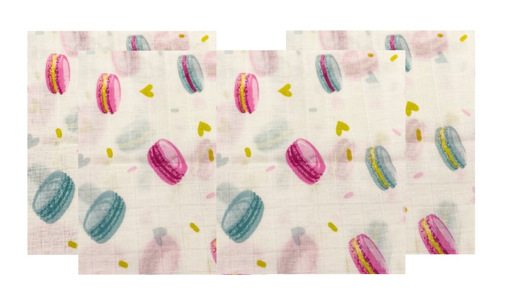 Kreis Design Set 4 lavete din muselina 40x40 cm macarons colorate