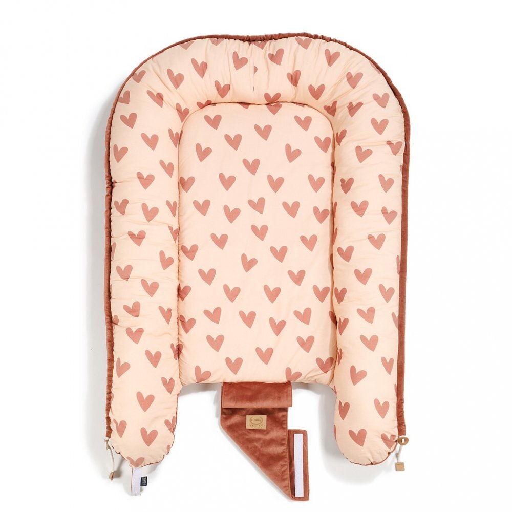 La Millou Baby nest pentru bebe Velvet Heartbeat Pink