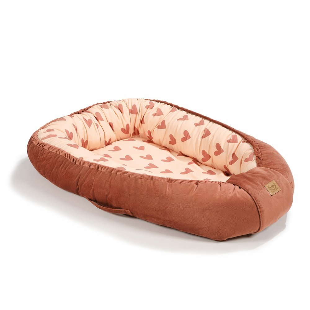 La Millou Baby nest pentru bebe Velvet Heartbeat Pink