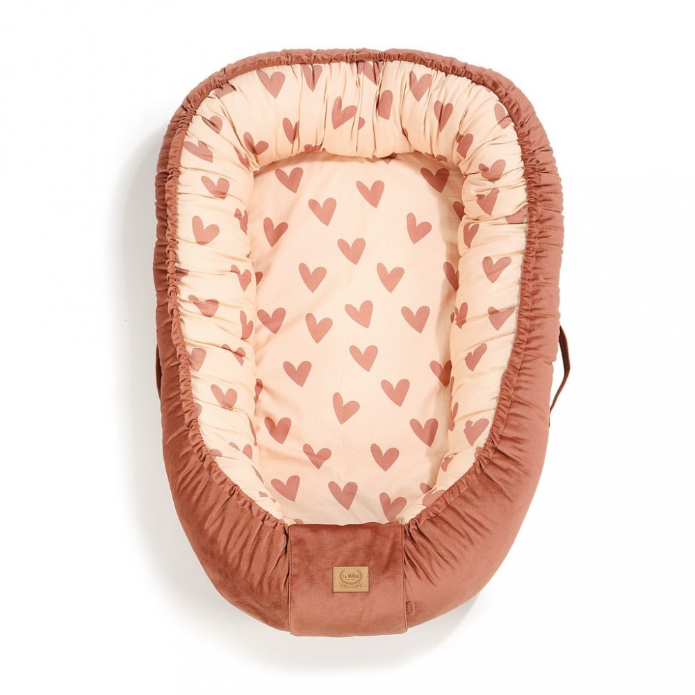 La Millou Baby nest pentru bebe Velvet Heartbeat Pink