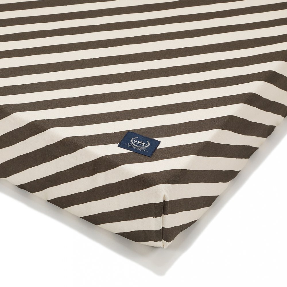 La Millou Cearsaf de pat din bumbac cu elastic Pierre The Dog Stripes S 120x60 cm