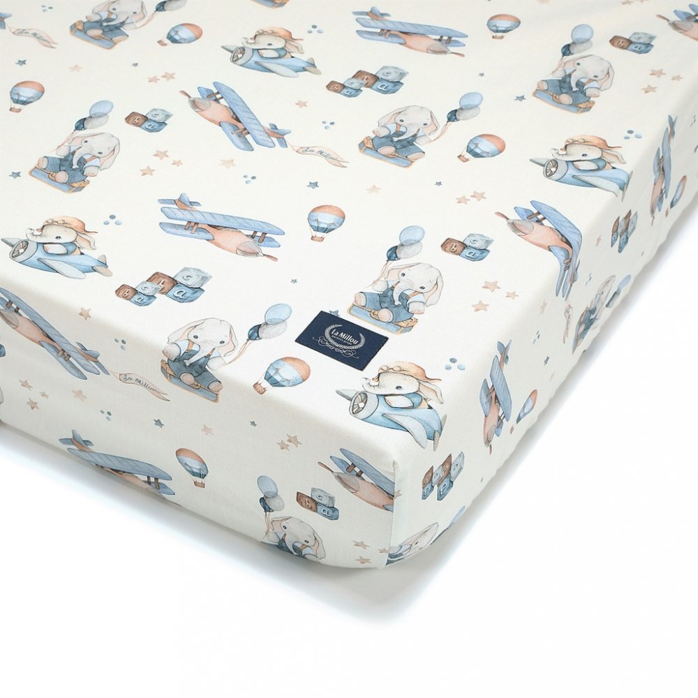 La Millou Cearsaf de pat din bumbac cu elastic Simbo S 120x60 cm