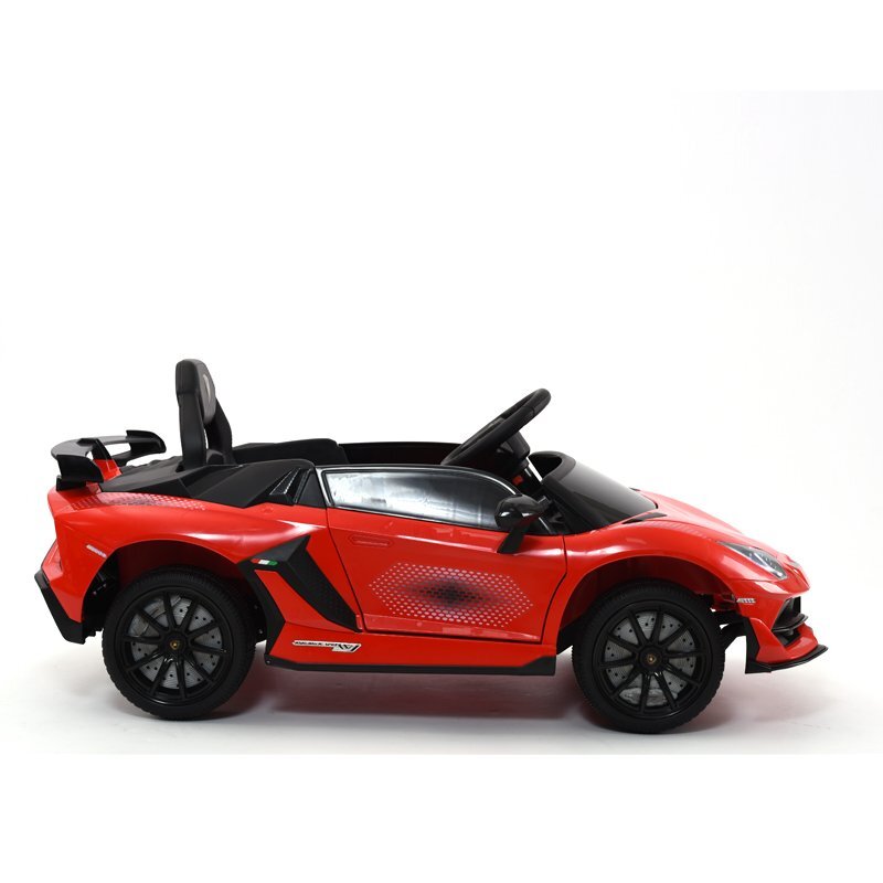 Lamborghini Masinuta electrica pentru copii Aventador cu licenta telecomanda parinti 2.4G motoare 2 x 38w acumulator 12V4Ah muzicaafisaj cu indicator nivel baterie volum reglabilusbmp3povesti in limba engleza eleron