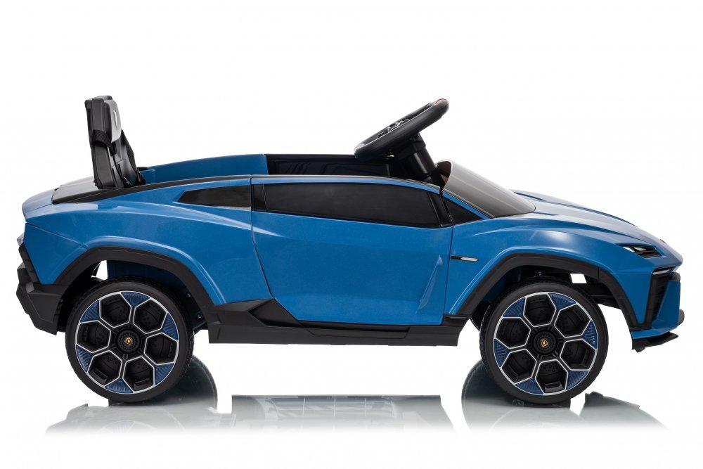 Lamborghini Masinuta electrica pentru copii Lanzador Blue cu licentatelecomanda 2.4Gmotoare 2x35wacumulator 12V4.5Ahdeschidere usisistem trollerlumini ledslow startcentura siguranta in 3 puncte