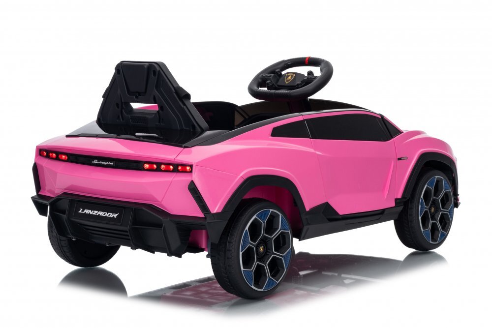 Lamborghini Masinuta electrica pentru copii Lanzador Pink cu licentatelecomanda 2.4Gmotoare 2x35w acumulator 12V4.5Ahdeschidere usisistem trollerlumini ledslow startcentura siguranta in 3 puncte