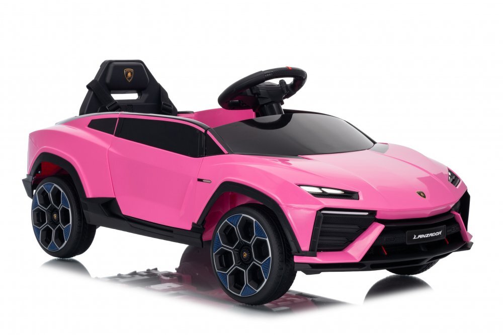 Lamborghini Masinuta electrica pentru copii Lanzador Pink cu licentatelecomanda 2.4Gmotoare 2x35w acumulator 12V4.5Ahdeschidere usisistem trollerlumini ledslow startcentura siguranta in 3 puncte