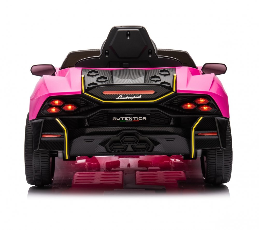 Lamborghini Masinuta electrica pentru copii Pink 70W cu echipare Premium si licentaRoti din spuma EvaDeschidere usi Lambo doorLumini LEDScaun pieleSuspensiiSlow StartTelecomanda 24GCentura sigurantaPornire la buton